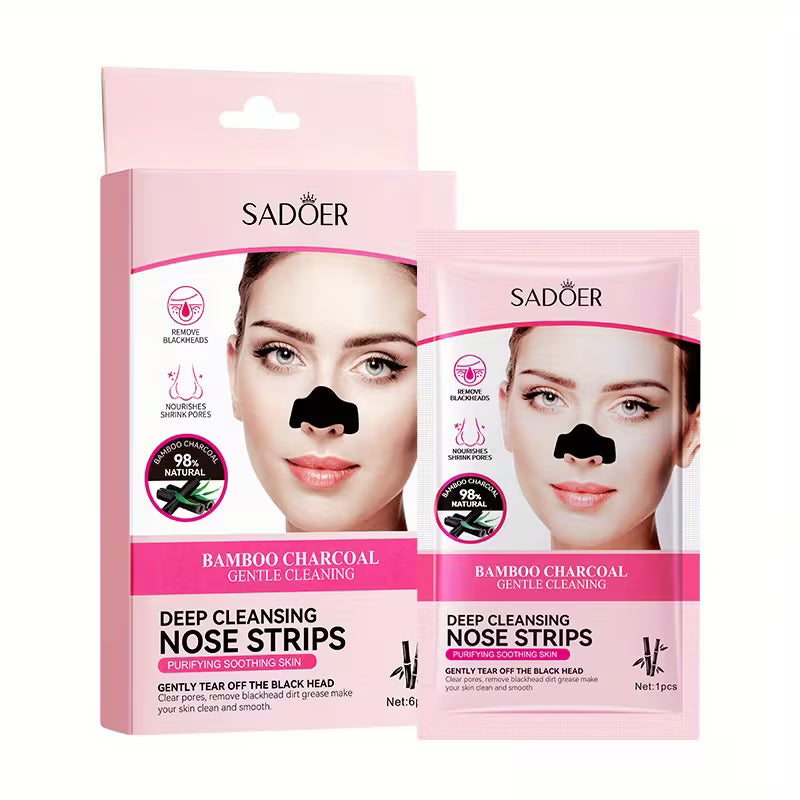Bamboo Charcoal Deep Cleansing Nose Strips – Blackhead & Whitehead Remover