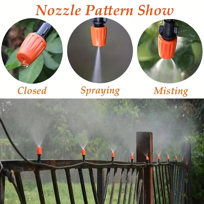 201pcs Garden Drip Irrigation Kit 50M | DIY Water-Saving Irrigation System for Garden, Patio, Greenhouse & Lawn