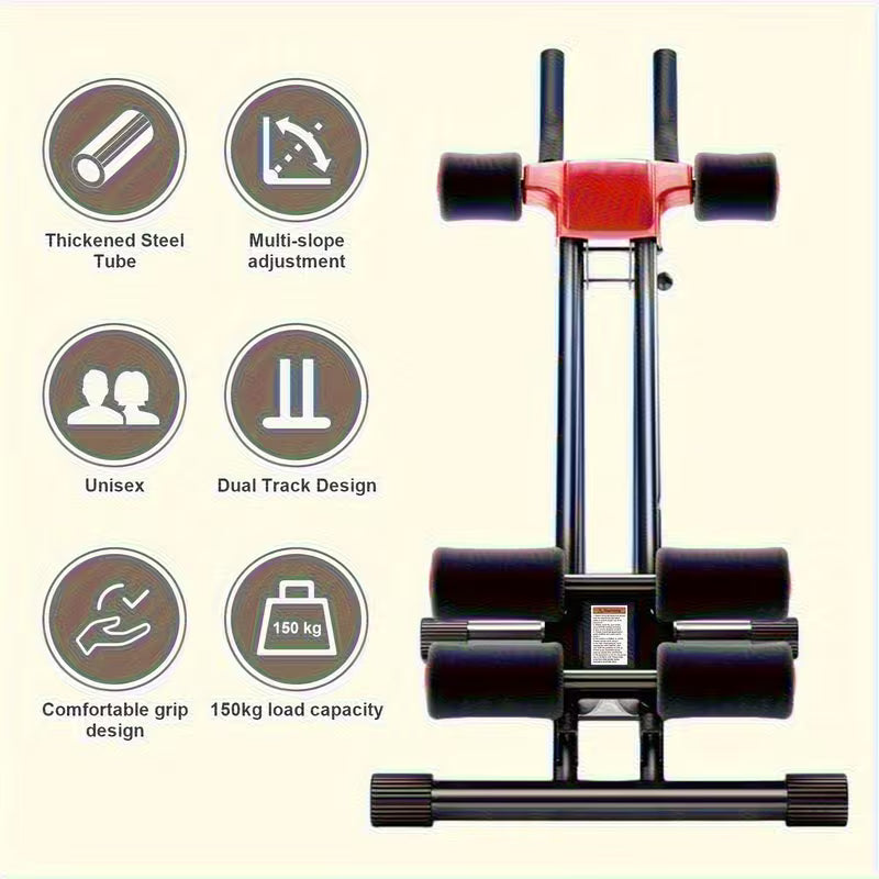 Adjustable Abdominal Trainer – 5-Level Foldable Core Machine