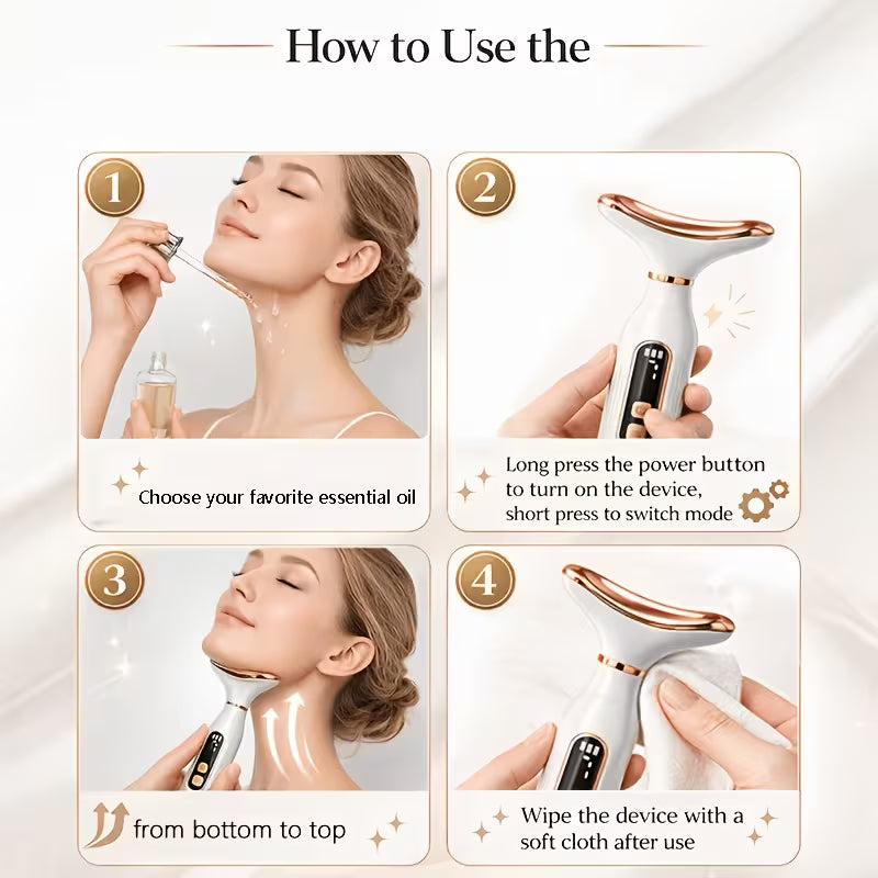 7-Mode Facial & Neck Massager – USB Rechargeable