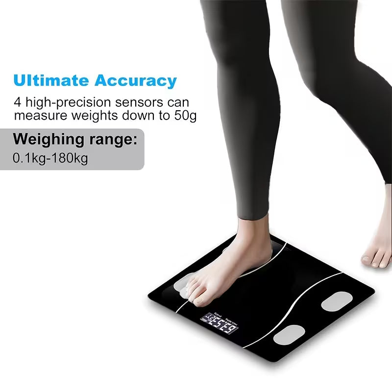 Smart Body Fat Scale – USB Rechargeable Digital BMI & Body Composition Monitor