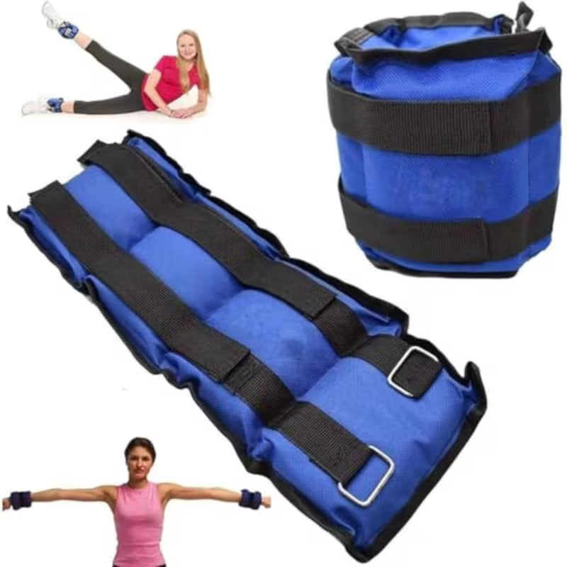 2 Pack Adjustable 0.5kg Ankle & Wrist Weights for Fitness Training