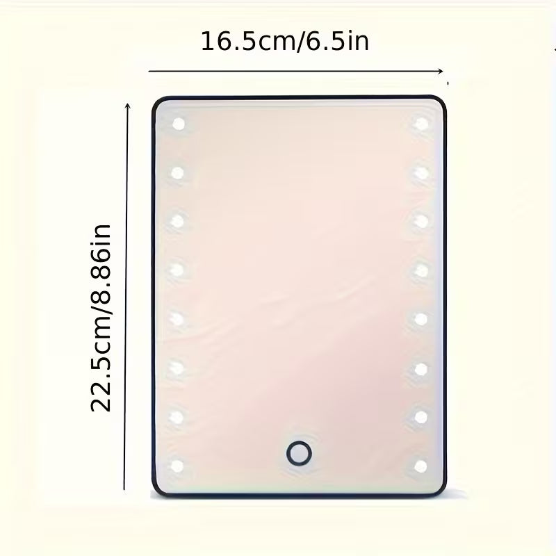 16 LED Makeup Mirror – Touch Dimmer, USB/Battery