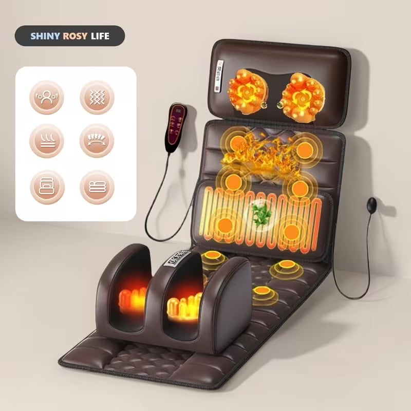 Full-Body Massage Mattress with Wave Vibration & Air Bags