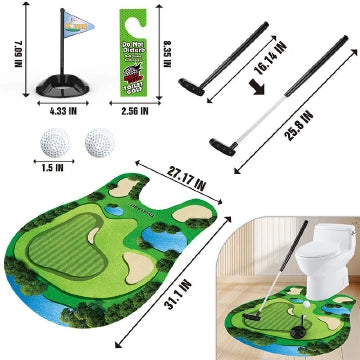 Toilet Golf Game Set Mini Potty Putter for Bathroom Fun