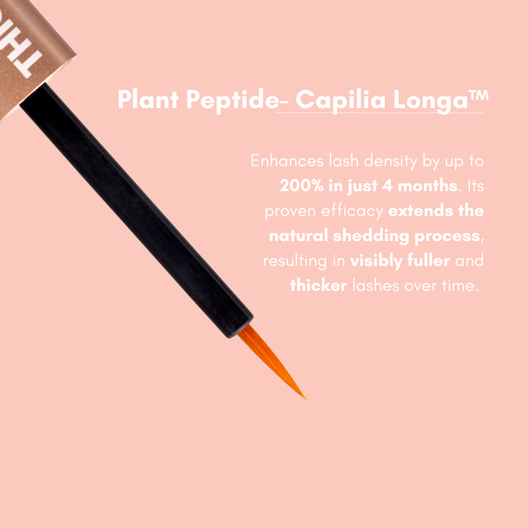 Thick & Long Lash Serum with Peptides, Hyaluronic Acid & Castor Oil