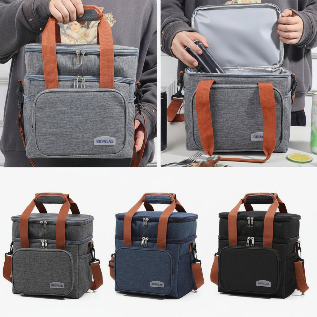 Double Layer Lunch Bag