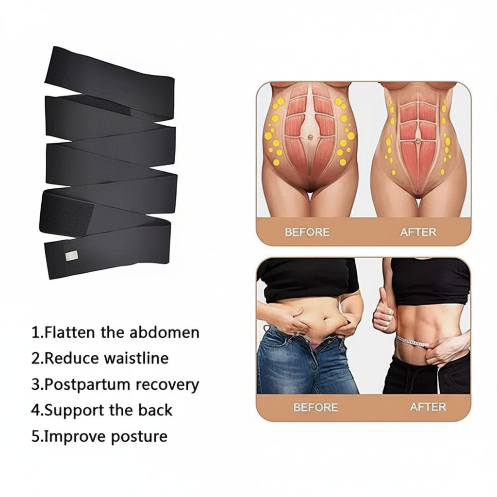 Waist Trainer Corset Wrap Belt with Fat Burning & Weight Lost Cream