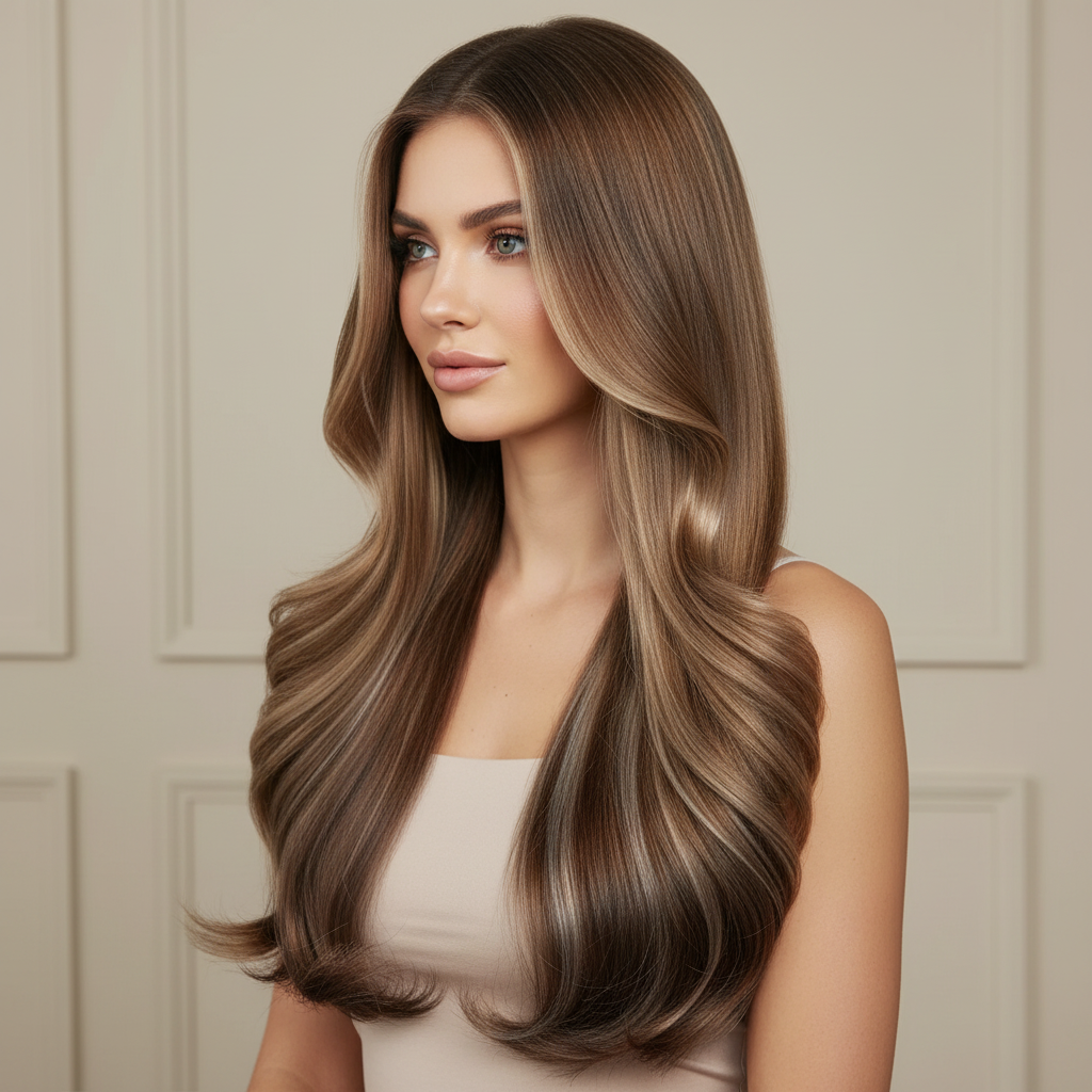 Straight Long Full Head Clip-on Hair Extensions 55-60cm