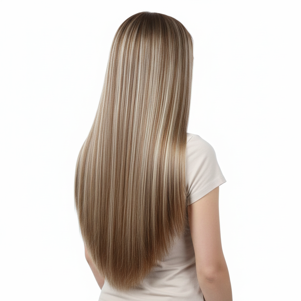 Clip In Hair Extensions - 24" - Synthetic -7Pc -16 Clips - Straight