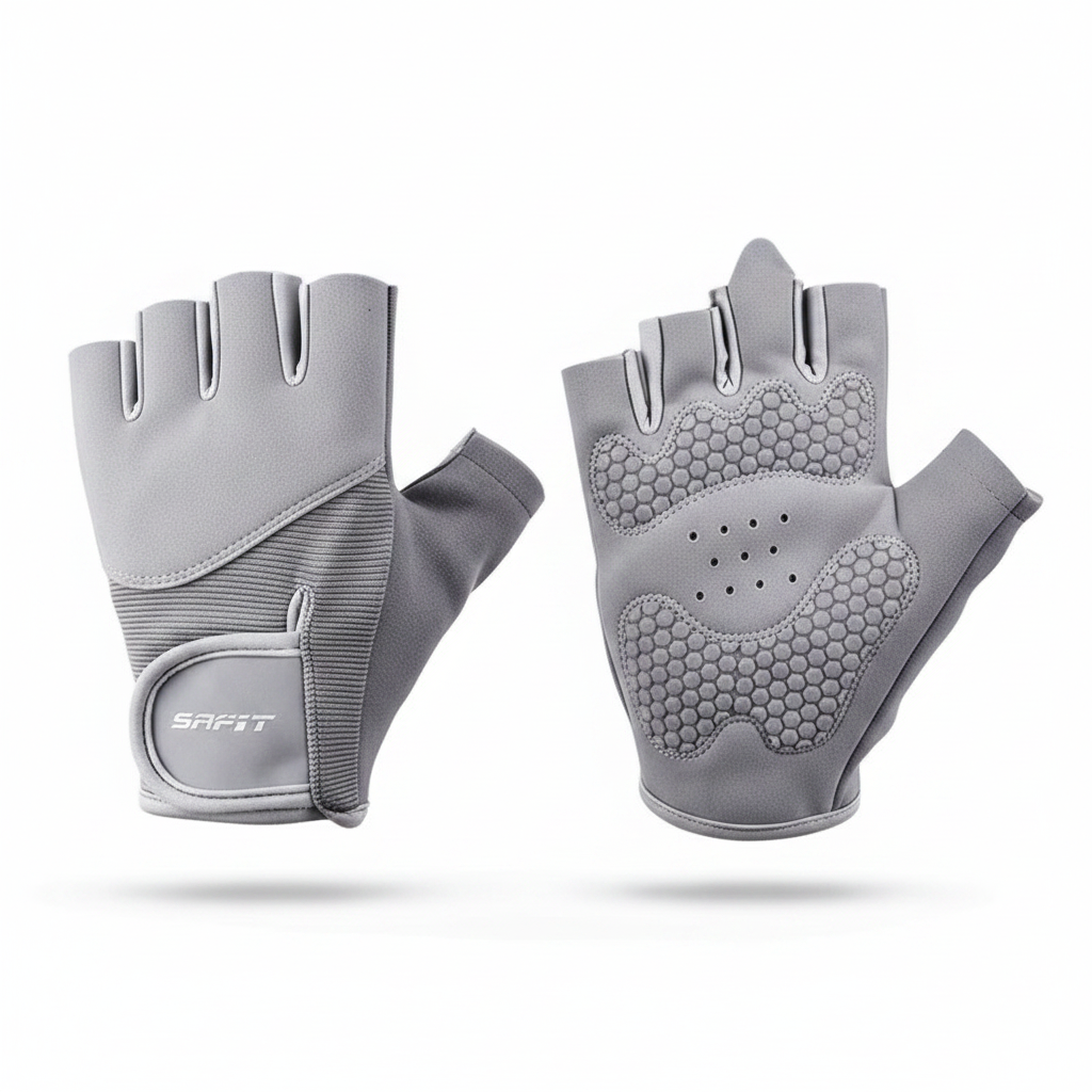 Fingerless Workout Gloves – Breathable Gym & Cycling Grip