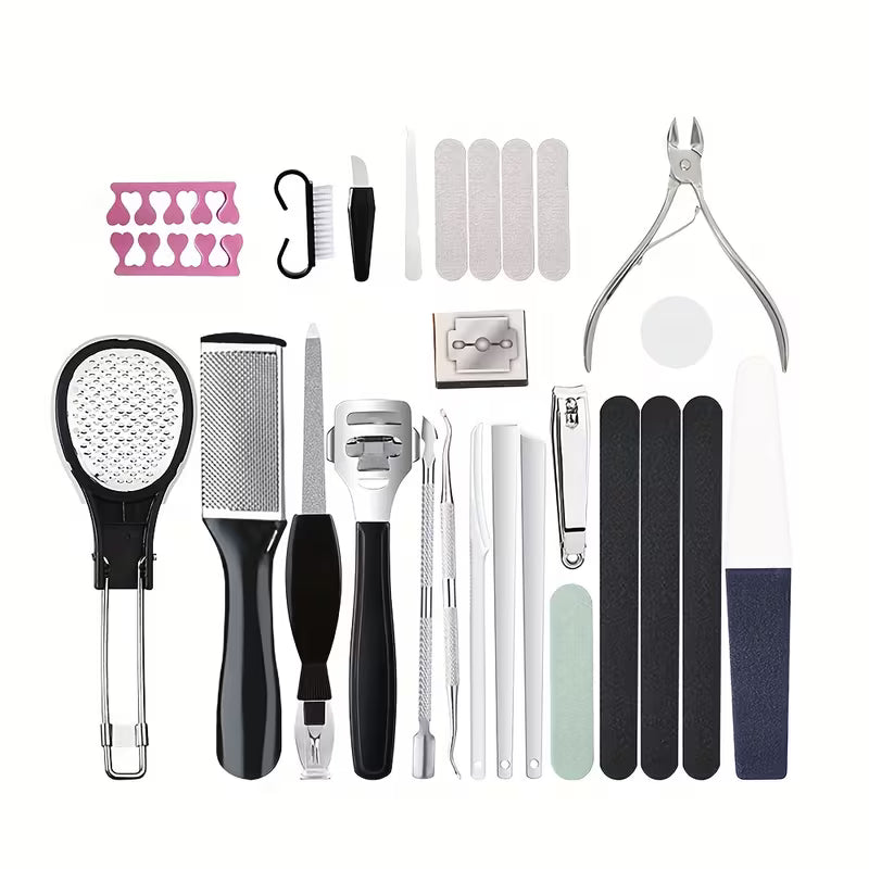 27-in-1 Professional Foot & Pedicure Care Kit – Complete Nail & Cuticle Grooming Set (Portable, No Power Required)