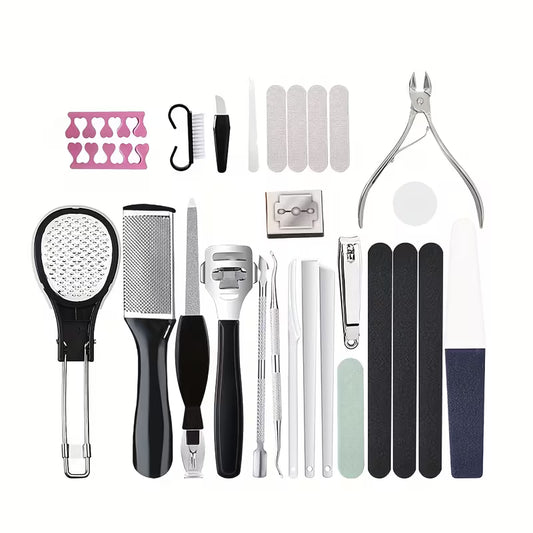 27-in-1 Professional Foot & Pedicure Care Kit – Complete Nail & Cuticle Grooming Set (Portable, No Power Required)