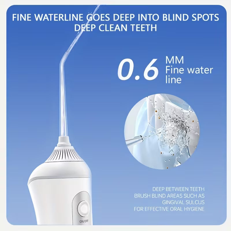 MORX USB Rechargeable Water Flosser – 320ML Portable Oral Cleaner