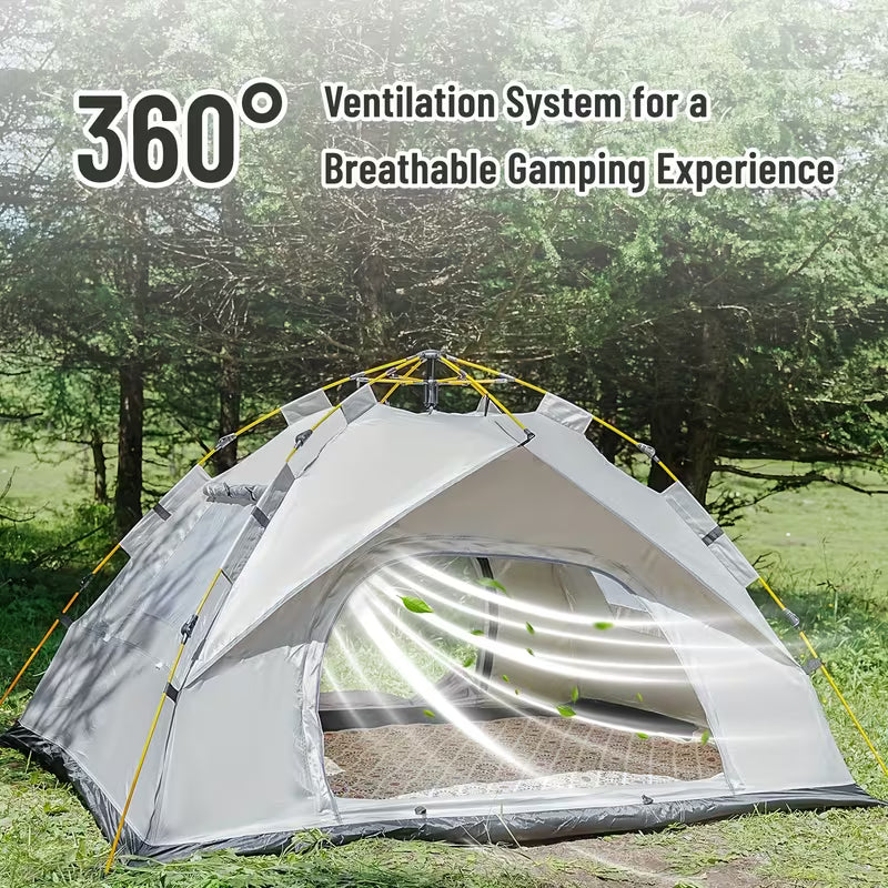 Portable Camping Tent with 2 Doors & 2 Windows