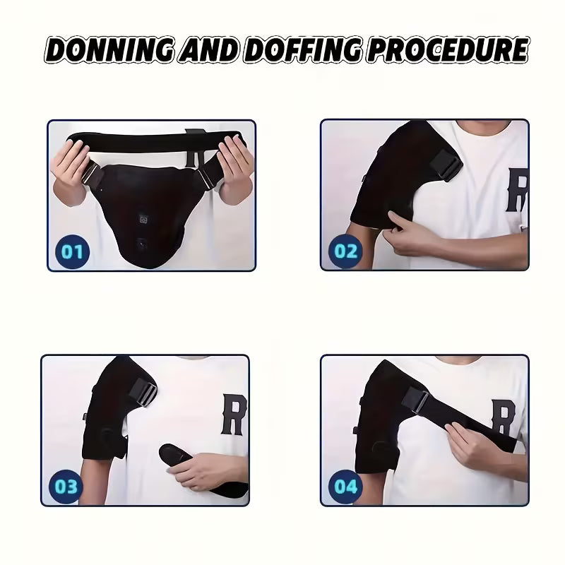 USB Heated Shoulder & Body Brace with Digital Display
