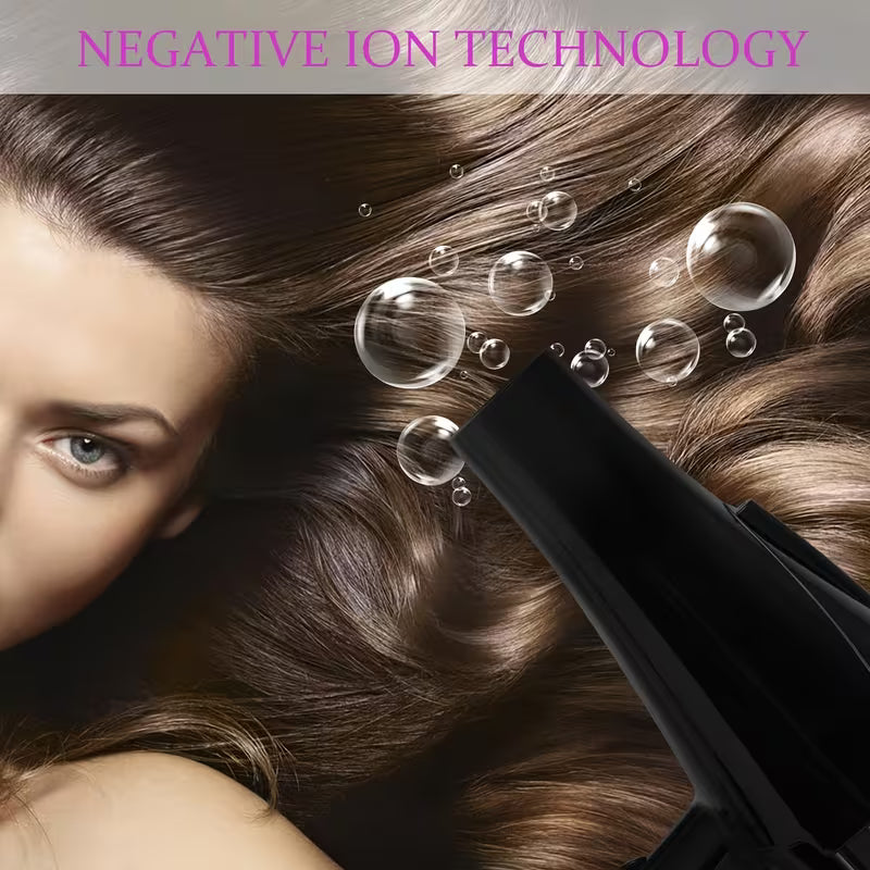 Professional Salon Hair Dryer 1300W – Negative Ionic Fast-Dry Blow Dryer
