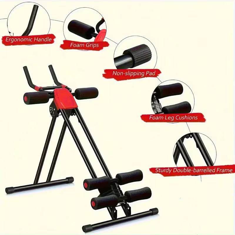 Adjustable Abdominal Trainer – 5-Level Foldable Core Machine