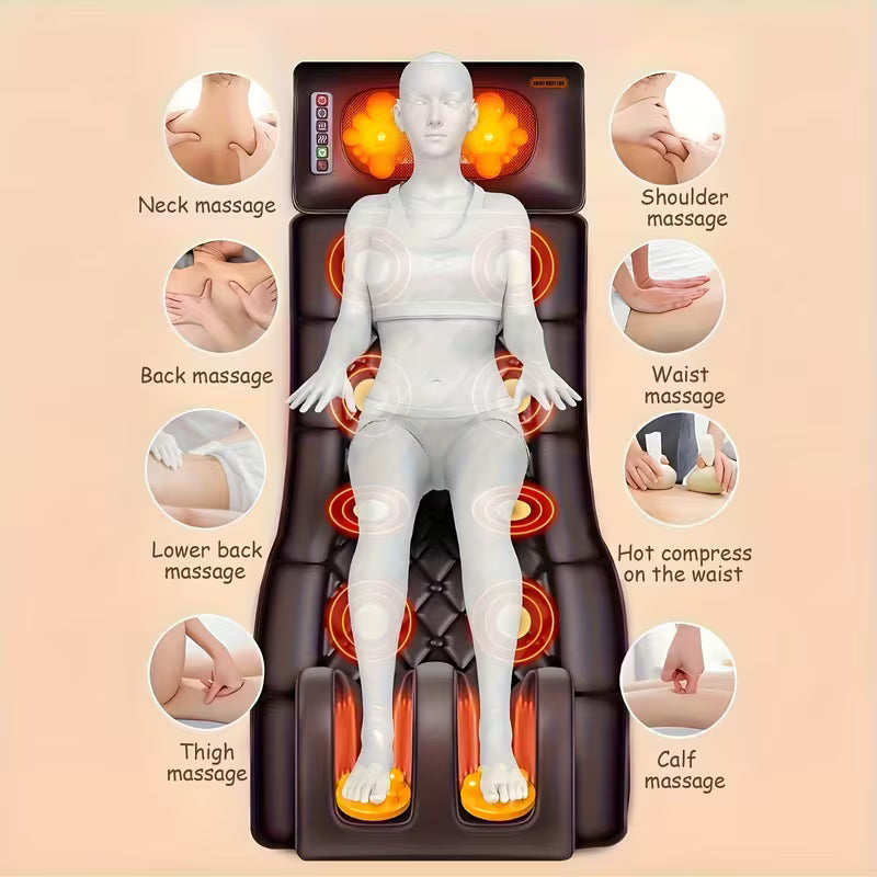 Full-Body Massage Mattress with Wave Vibration & Air Bags