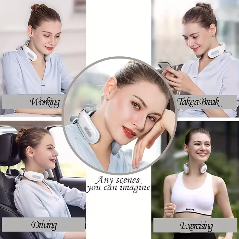 Portable USB-Rechargeable Neck & Shoulder Massager | Deep Relief for Stress & Tension