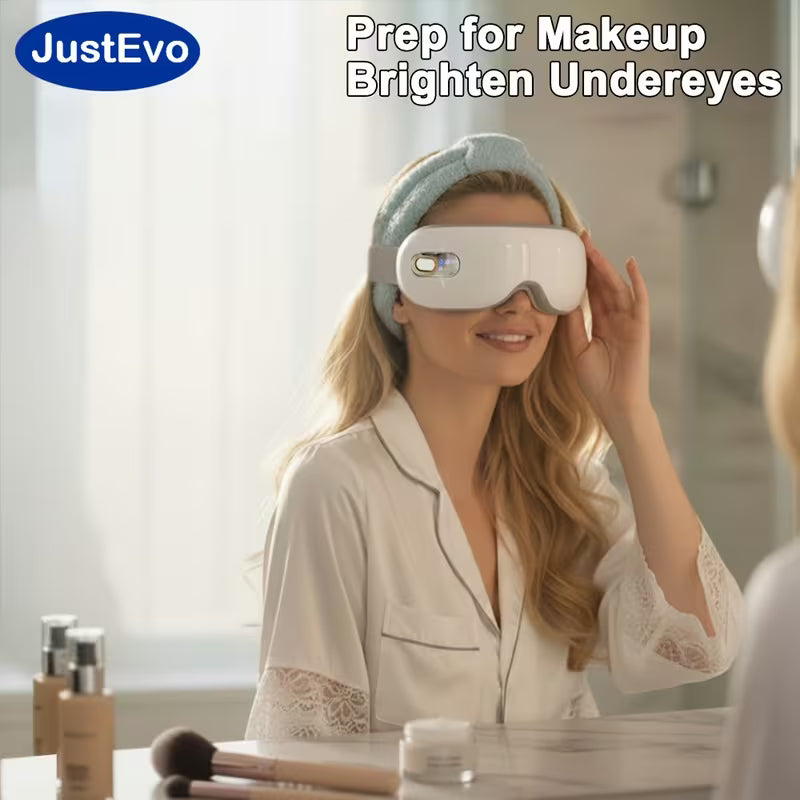 JustEvo Eye Massager – Heated Eye Mask with Music for Relaxation & Eye Care