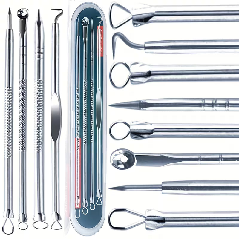 4pcs Blackhead Remover Tool Kit – Comedone Extractor Set