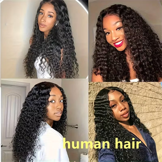 250% Density Deep Wave Lace Front Wig – Brazilian Virgin Human Hair