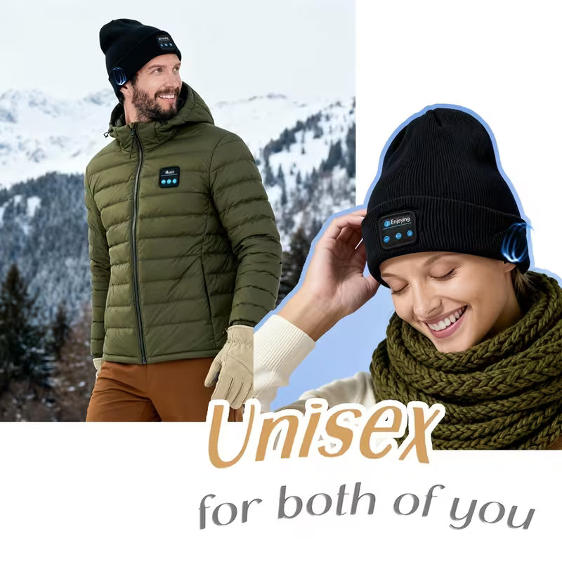 Autumn Winter Bluetooth Knitted Hat – Wireless Headset, Noise Reduction