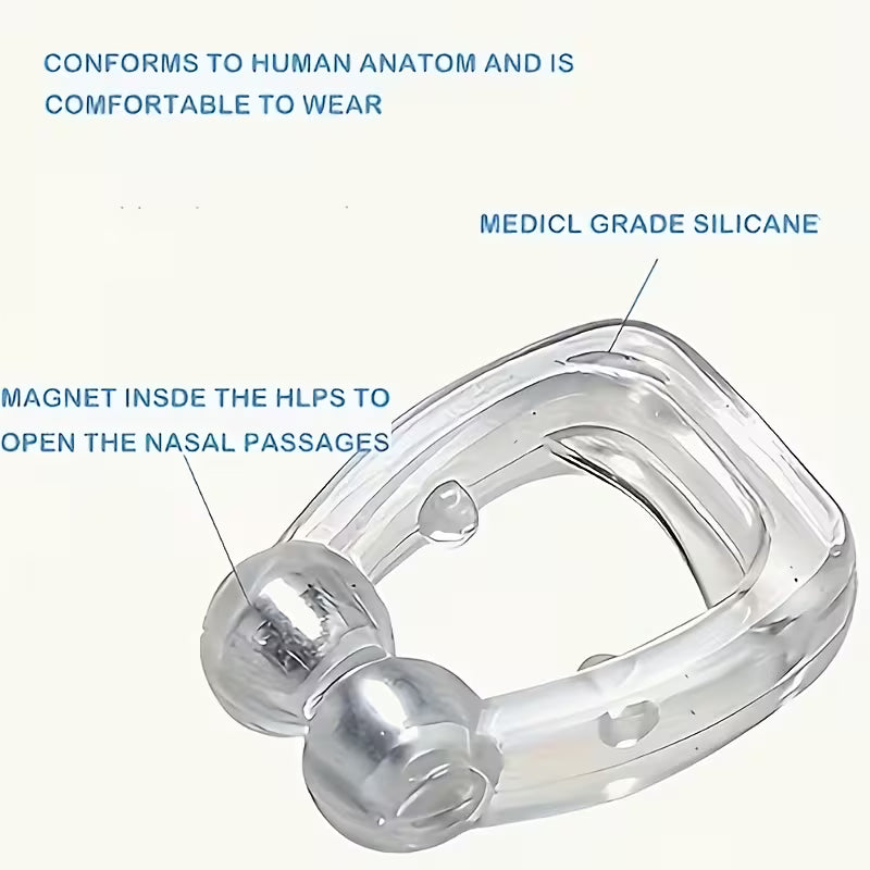 Anti-Snoring Nasal Clip - 4pcs with Box