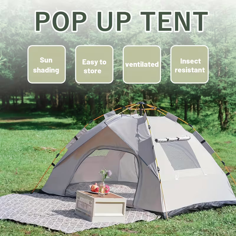 Portable Camping Tent with 2 Doors & 2 Windows