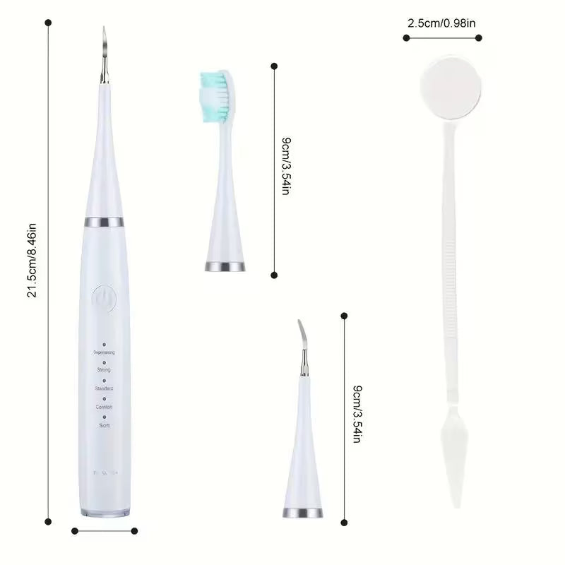 USB Rechargeable Electric Teeth Cleaner – 5-Mode Plaque & Tartar Remover Dental Care Kit