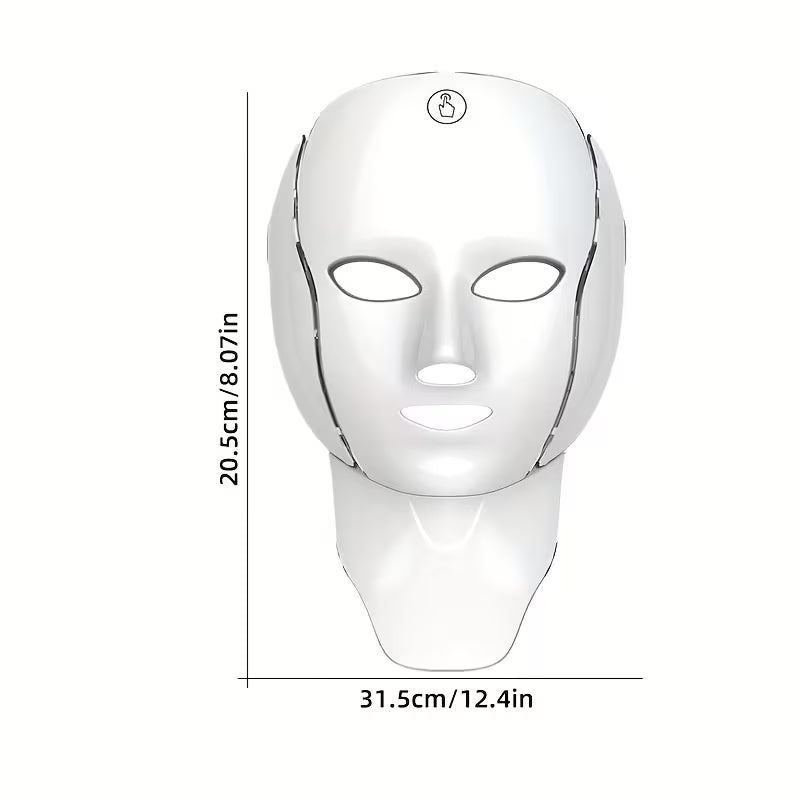 7-Color LED Facial Mask – USB Rechargeable Skincare Therapy Mask for Glowing Skin