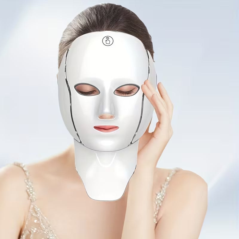 7-Color LED Facial Mask – USB Rechargeable Skincare Therapy Mask for Glowing Skin