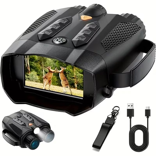 INSKAM 4K Night Vision Binoculars with 7.62cm Display & Flashlight (512GB Support)