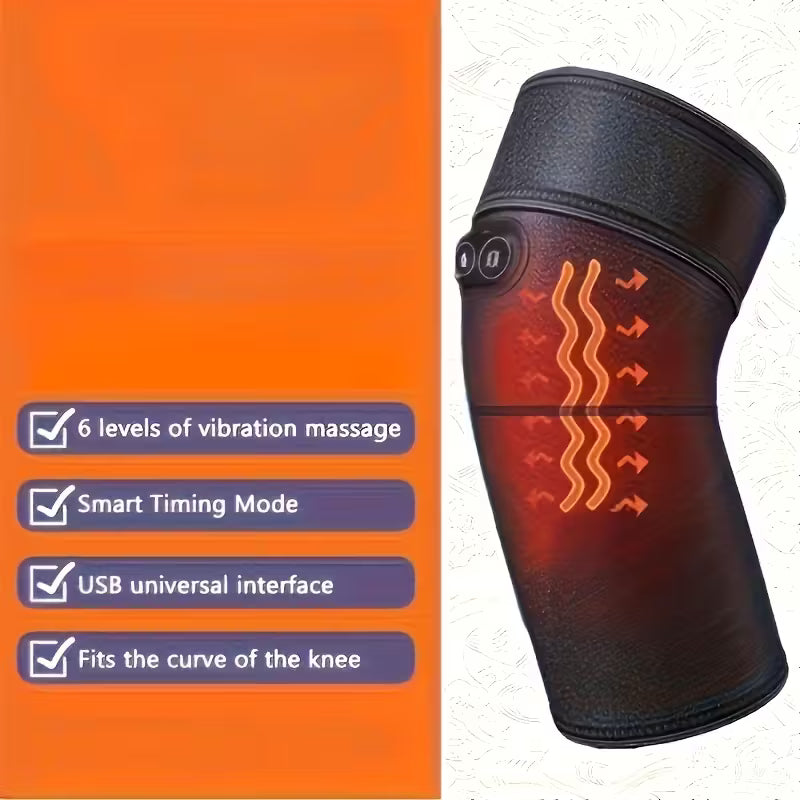 Heated Vibrating Knee Wrap – Joint Pain Relief Massage Pad for Knee, Elbow & Shoulder