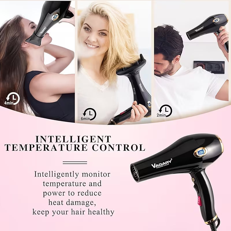 Professional Salon Hair Dryer 1300W – Negative Ionic Fast-Dry Blow Dryer