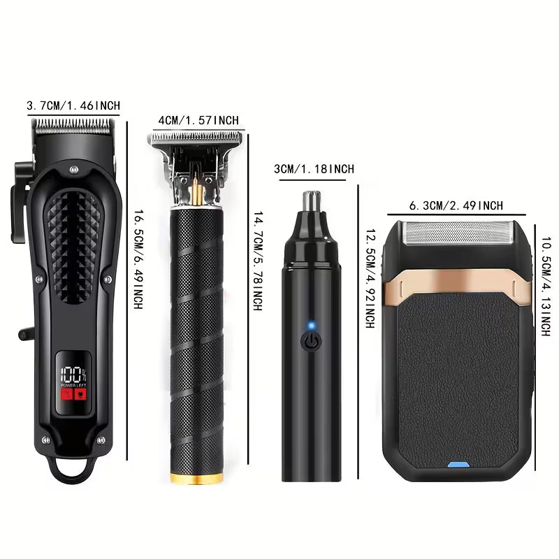 Premium Men’s Grooming Kit – Cordless Trimmer Set with LCD