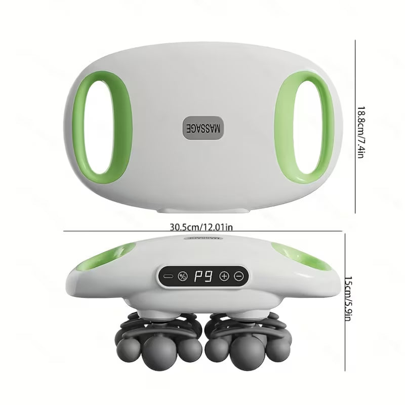 18-Head Electric Body Massager with Heat & Vibration | USB Rechargeable