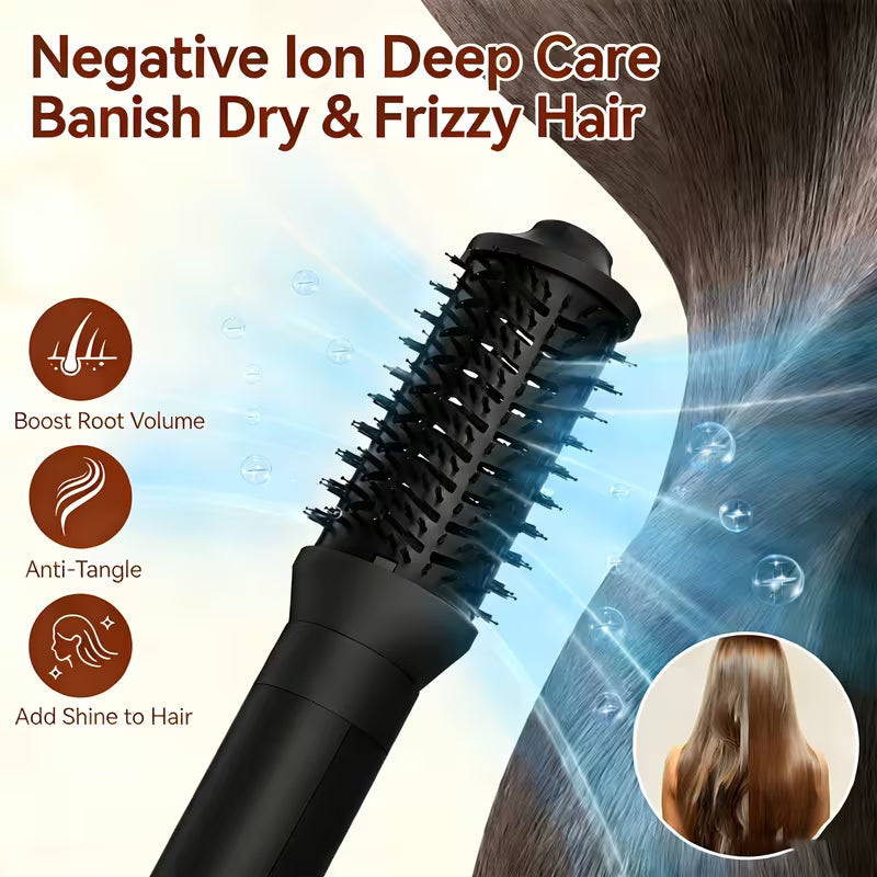 6-in-1 Hair Dryer Brush – Professional Ionic Blow Dryer with Diffuser