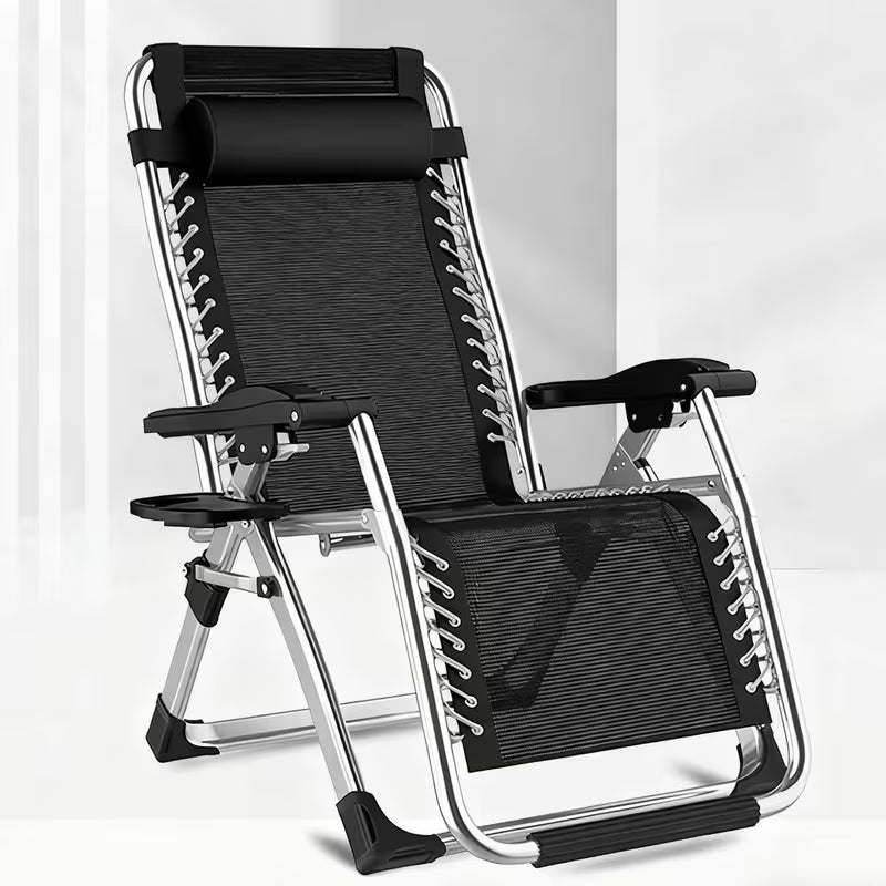 Heavy-Duty Zero Gravity Lounge Chair with Cushion & Cup Holder