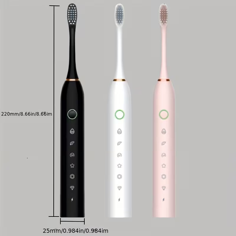 Rechargeable Smart Electric Toothbrush – 8 Heads, 6 Modes