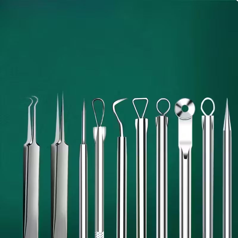 11pcs Professional Needle Set – Ultra-Fine Blackhead Remover & Pimple Picker