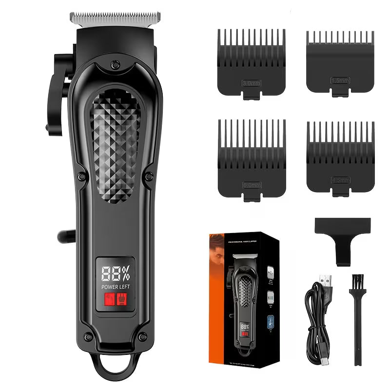 Premium Men’s Grooming Kit – Cordless Trimmer Set with LCD