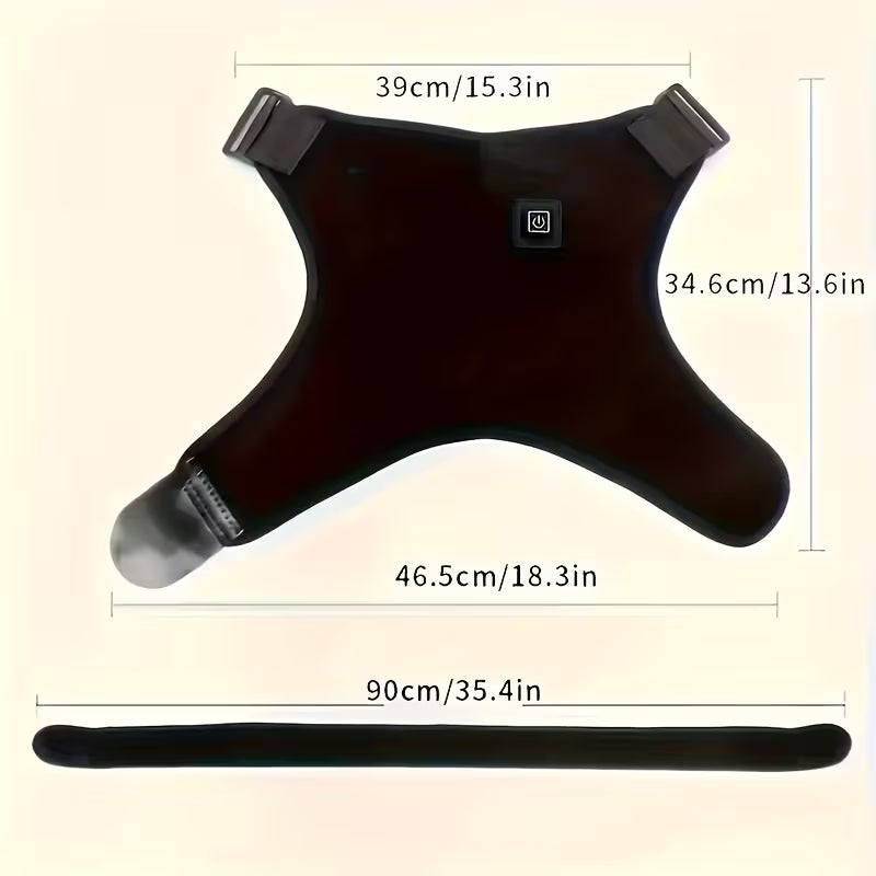 USB Heated Shoulder & Body Brace with Digital Display