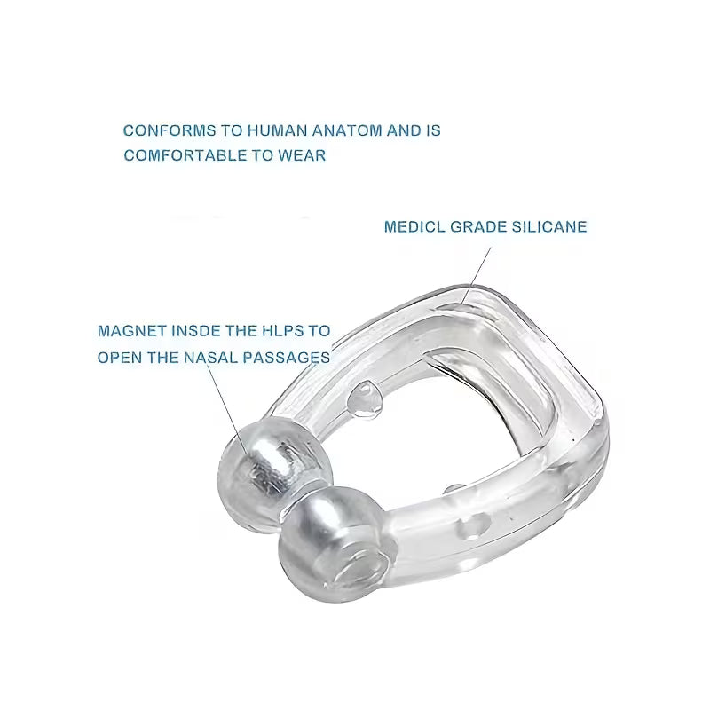Anti-Snoring Nasal Clip - 4pcs with Box