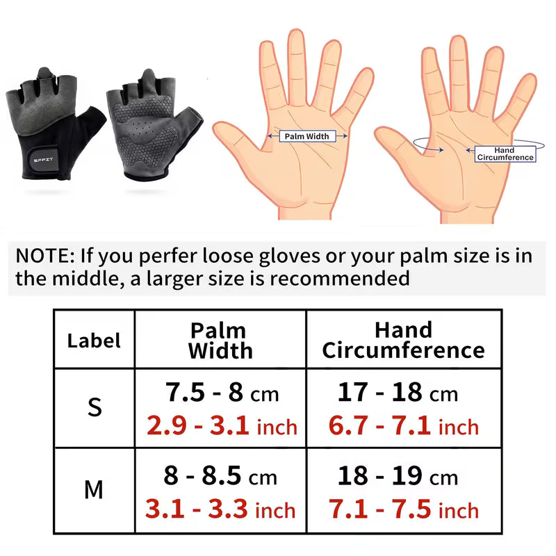 Fingerless Workout Gloves – Breathable Gym & Cycling Grip