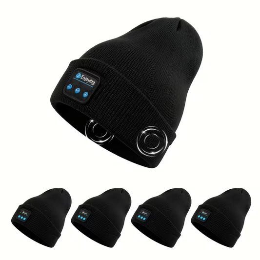 Autumn Winter Bluetooth Knitted Hat – Wireless Headset, Noise Reduction