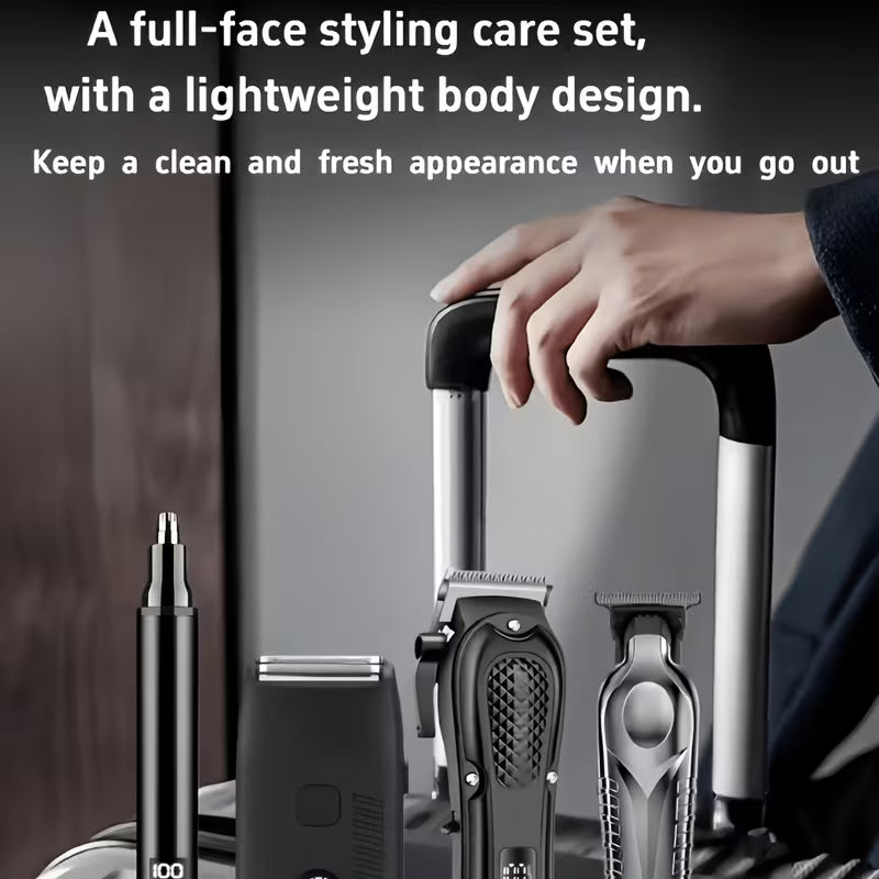 Premium Men’s Grooming Kit – Cordless Trimmer Set with LCD