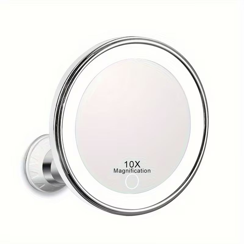 10X LED Magnifying Mirror – 3 Light Modes, 360° Rotation