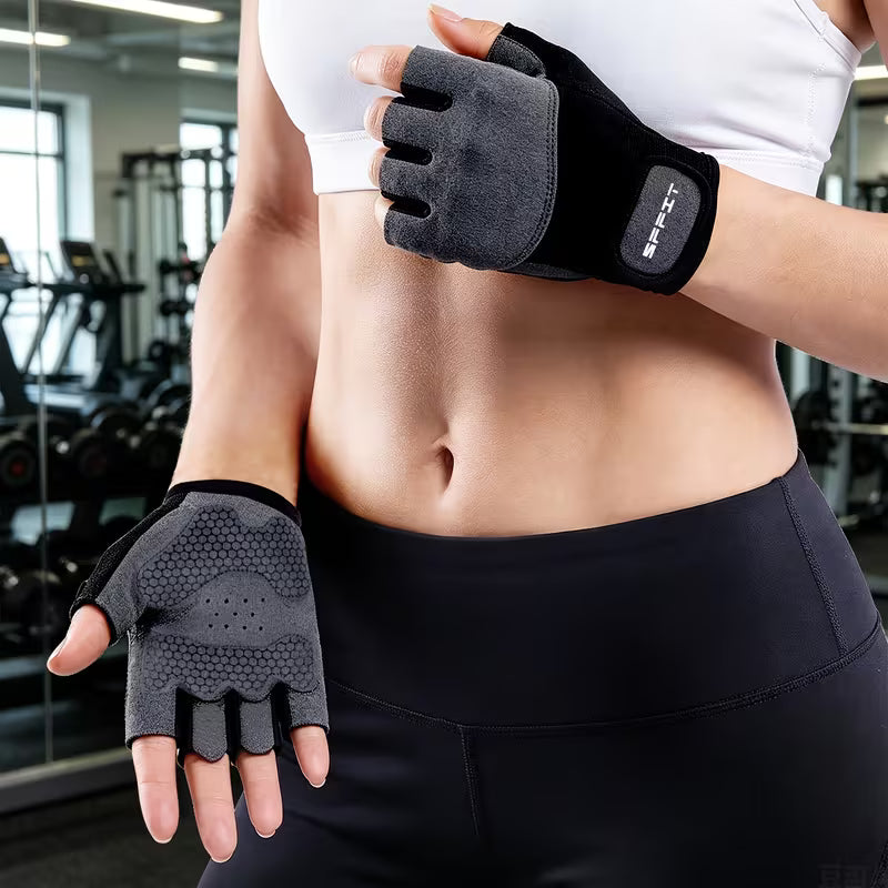 Fingerless Workout Gloves – Breathable Gym & Cycling Grip